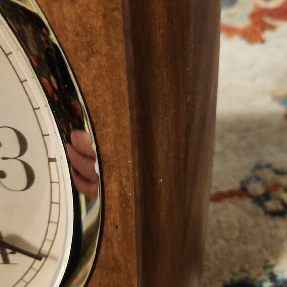 Vintage Sunbeam Quartz Wall Clock Square Wood Frame  11" x 11" Made in USA - Picture 5 of 5